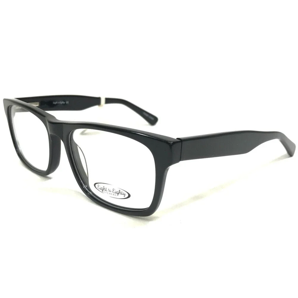 Eight to Eighty Eyeglasses Frames DENNIS BLACK Square Full Rim 53-19-140